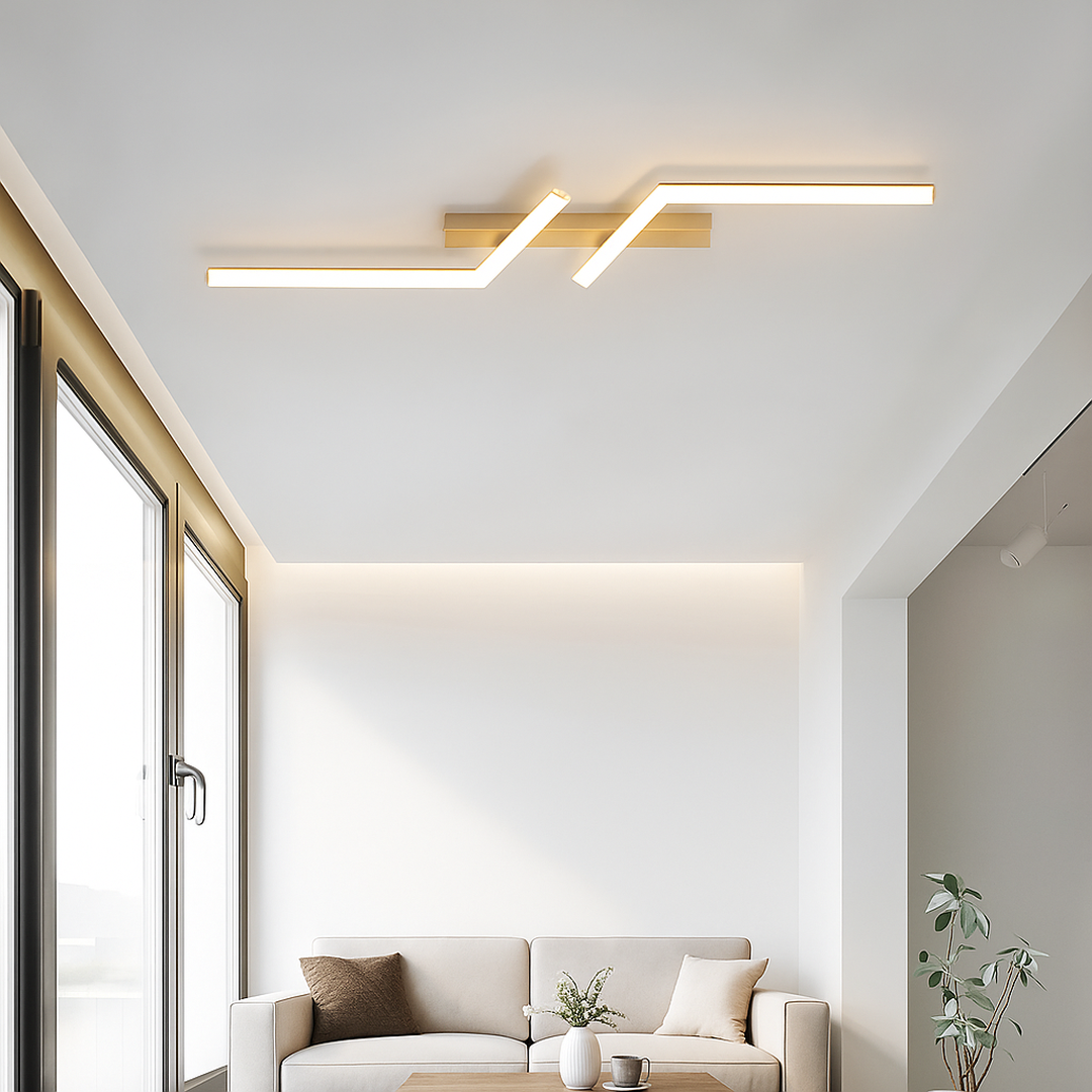 Plafoniera LED lineare dal design minimalista