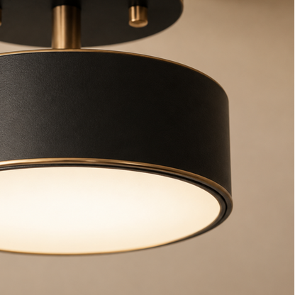 Plafoniera LED moderna rotonda color rame in stile nordico
