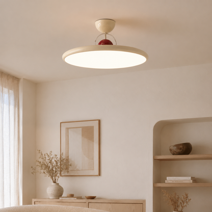 Plafoniera LED nordica piatta e rotonda a forma di disco volante