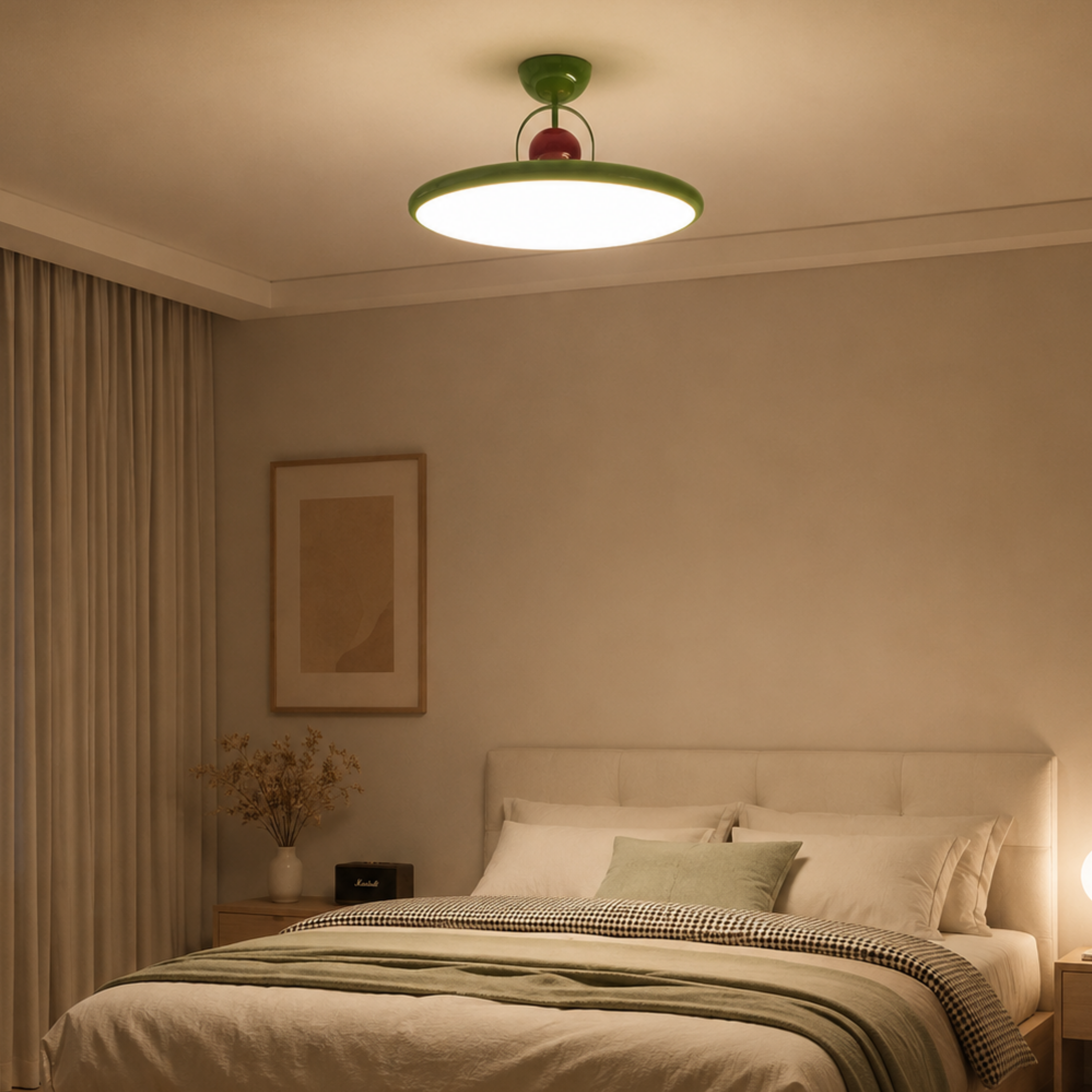 Plafoniera LED nordica piatta e rotonda a forma di disco volante