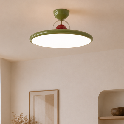 Plafoniera LED nordica piatta e rotonda a forma di disco volante