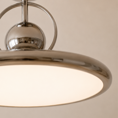 Plafoniera LED nordica piatta e rotonda a forma di disco volante