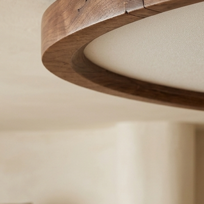 Plafoniera LED ovale in acrilico marrone