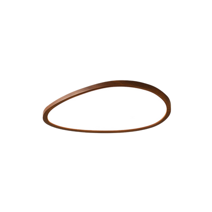 Plafoniera LED ovale in acrilico marrone