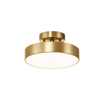 Plafoniera LED rotonda a soffitto in tonalità legno, tre colori commutabili