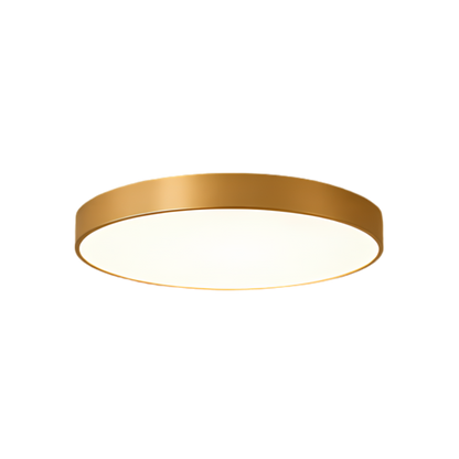 Plafoniera LED rotonda a soffitto oro dal profilo sottile