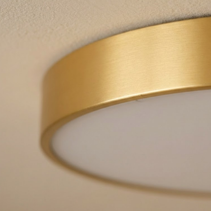 Plafoniera LED rotonda a soffitto oro dal profilo sottile