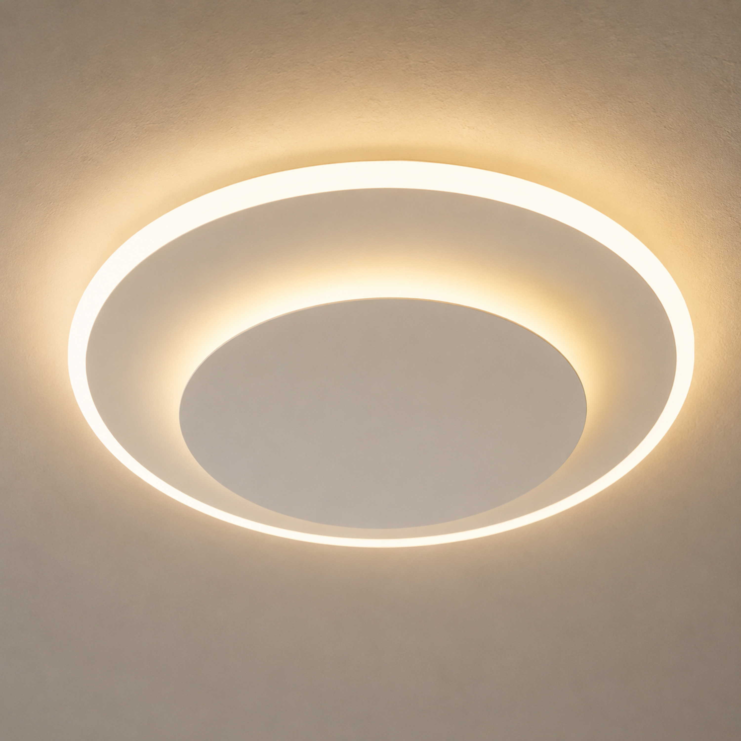 Plafoniera LED rotonda bianca a soffitto