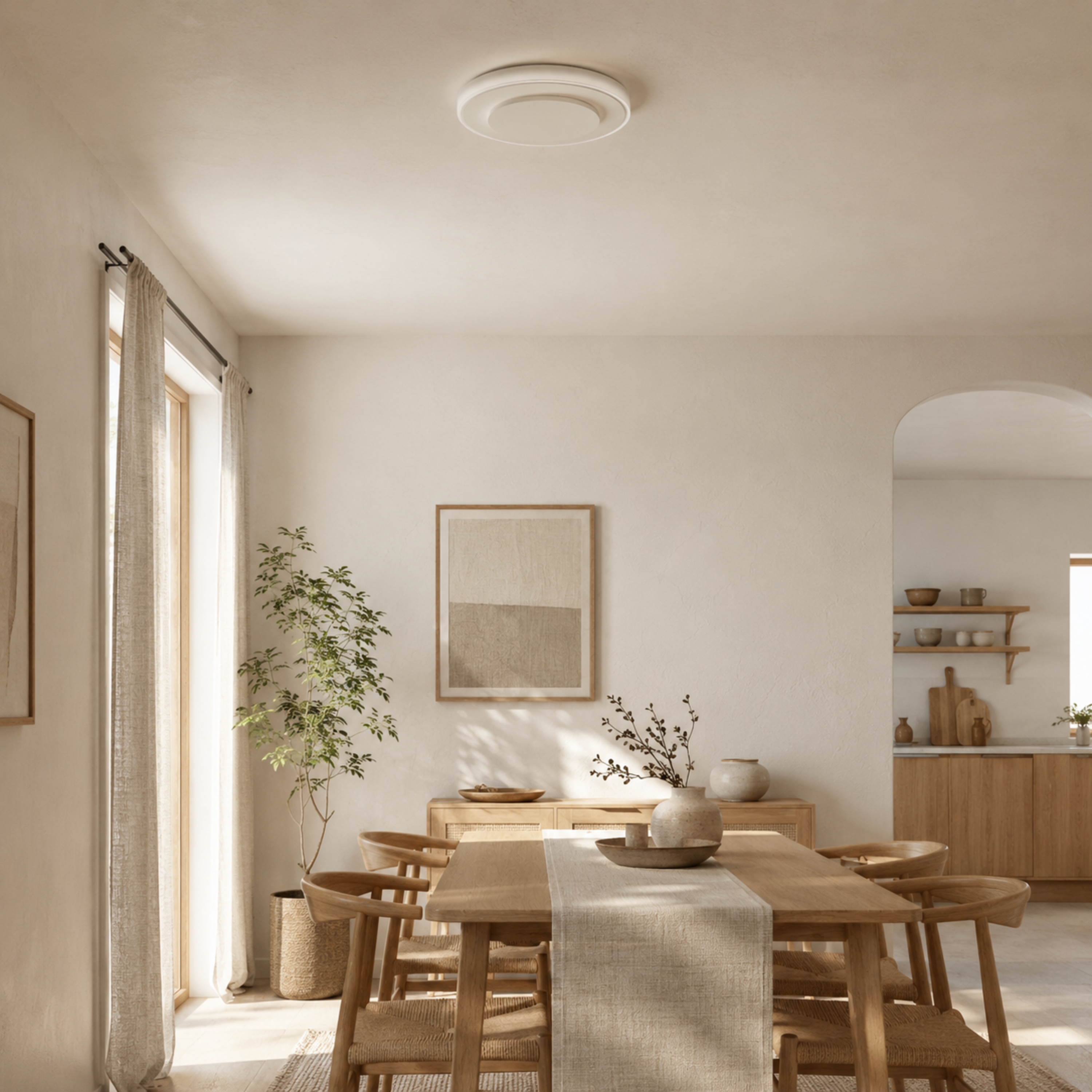 Plafoniera LED rotonda bianca a soffitto