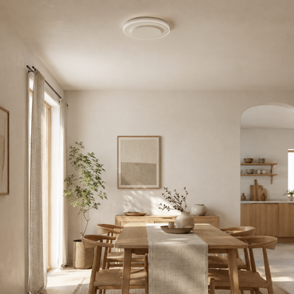 Plafoniera LED rotonda bianca a soffitto