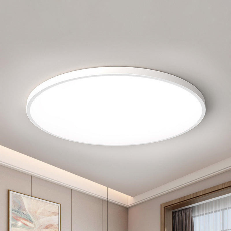 Plafoniera LED rotonda sottile da bagno IP44 in bianco e nero