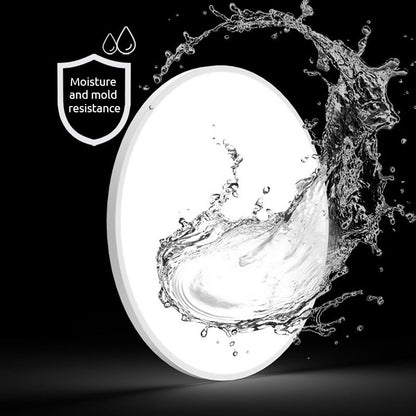 Plafoniera LED rotonda sottile da bagno IP44 in bianco e nero