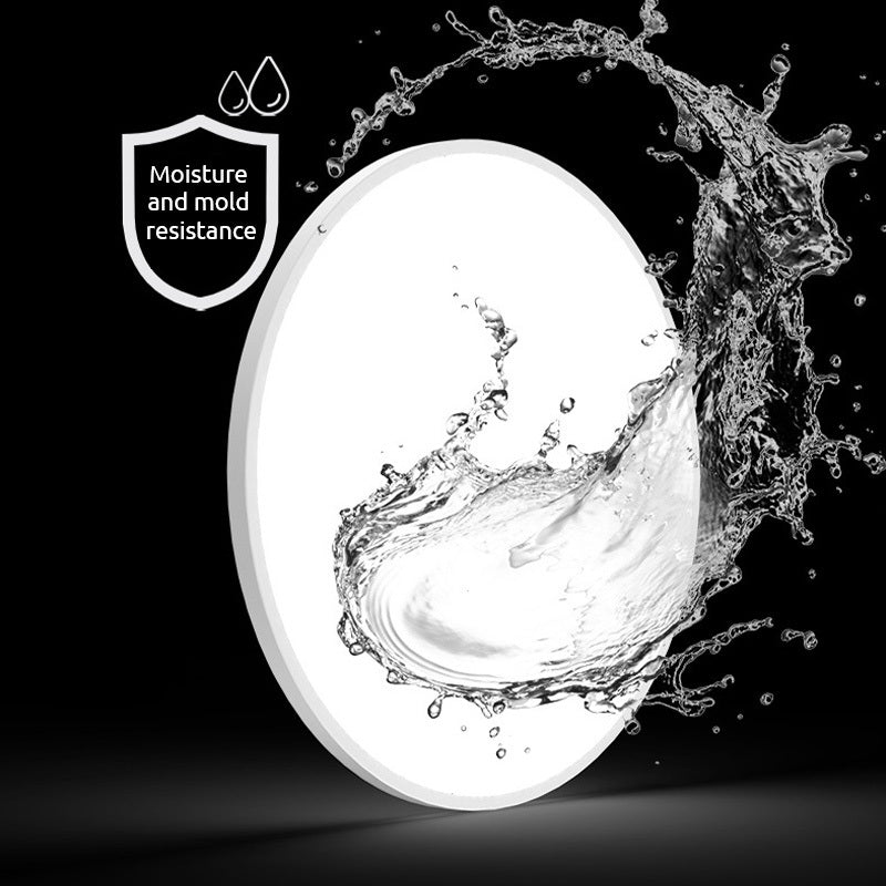 Plafoniera LED rotonda sottile da bagno IP44 in bianco e nero