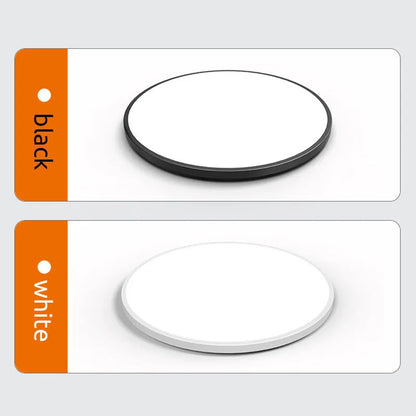 Plafoniera LED rotonda sottile da bagno IP44 in bianco e nero