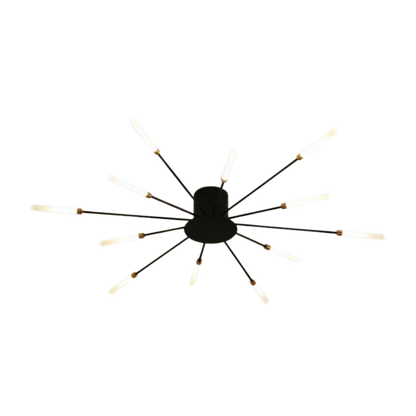 Plafoniera LED sputnik mid century con bracci a ramo regolabili
