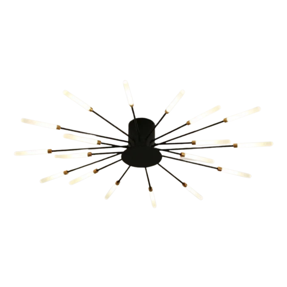 Plafoniera LED sputnik mid century con bracci a ramo regolabili