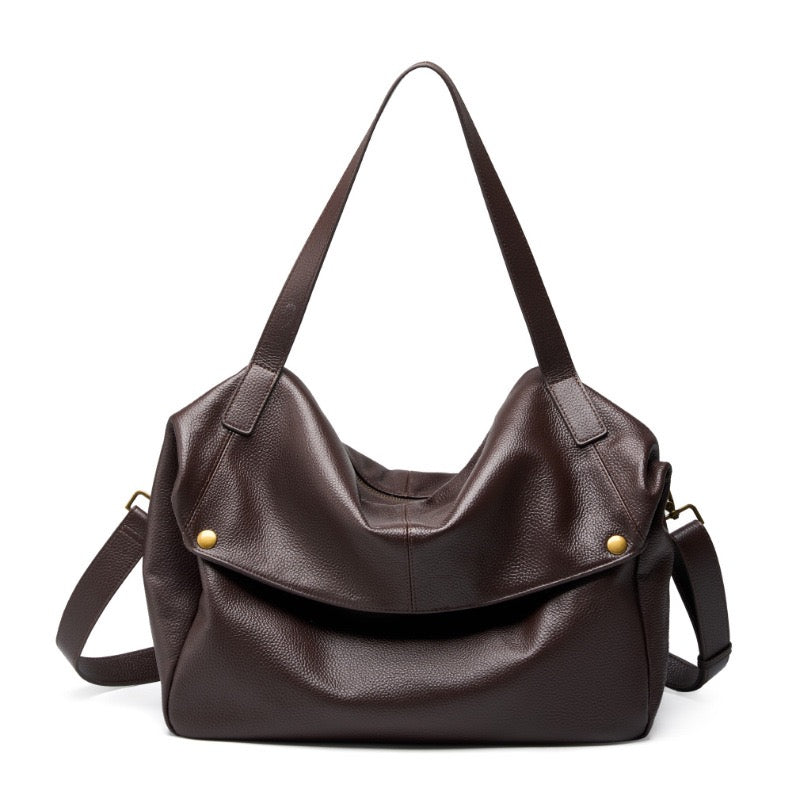 Quirina borsa a spalla donna in pelle con zip e tracolla, foto 1