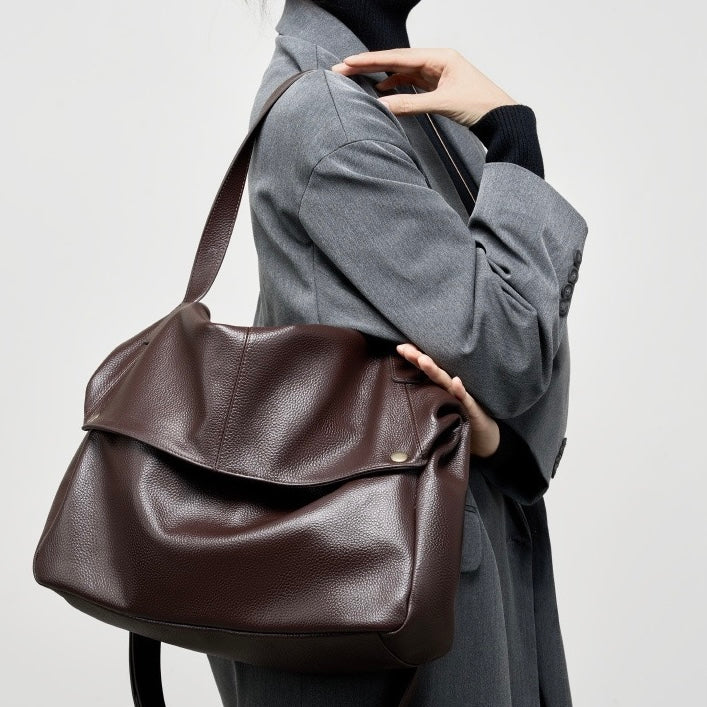 Quirina borsa a spalla donna in pelle con zip e tracolla, foto 3