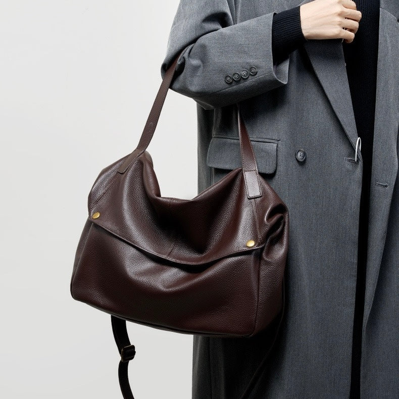 Quirina borsa a spalla donna in pelle con zip e tracolla, foto 4