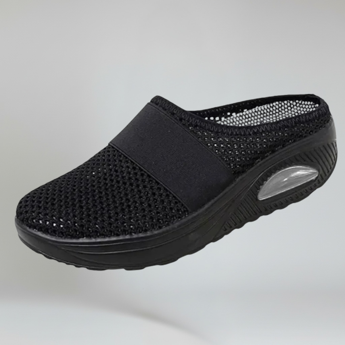 Rebecca mules donna in rete con fascia e suola alta, foto 1
