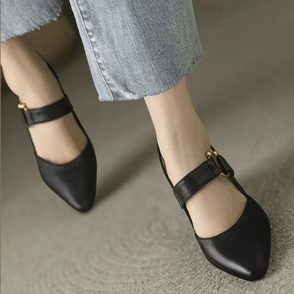 Rodolfa slingback donna a punta con tacco largo e anello decorativo, foto 4