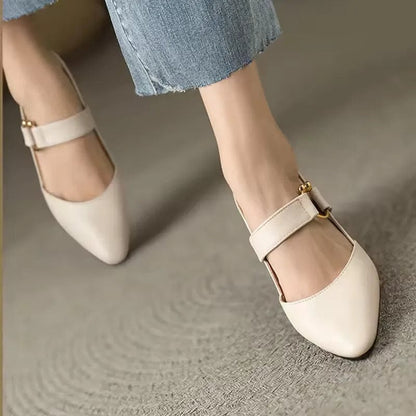 Rodolfa slingback donna a punta con tacco largo e anello decorativo, foto 8