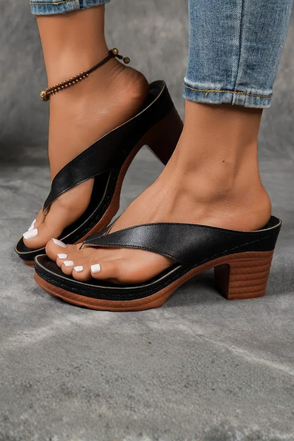 Sabatina infradito donna con tacco largo e punta quadrata, foto 8