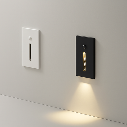 Segnapasso LED da incasso per scale con sensore di movimento