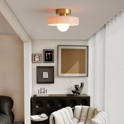 Semi plafoniera LED tonda in vetro con globo