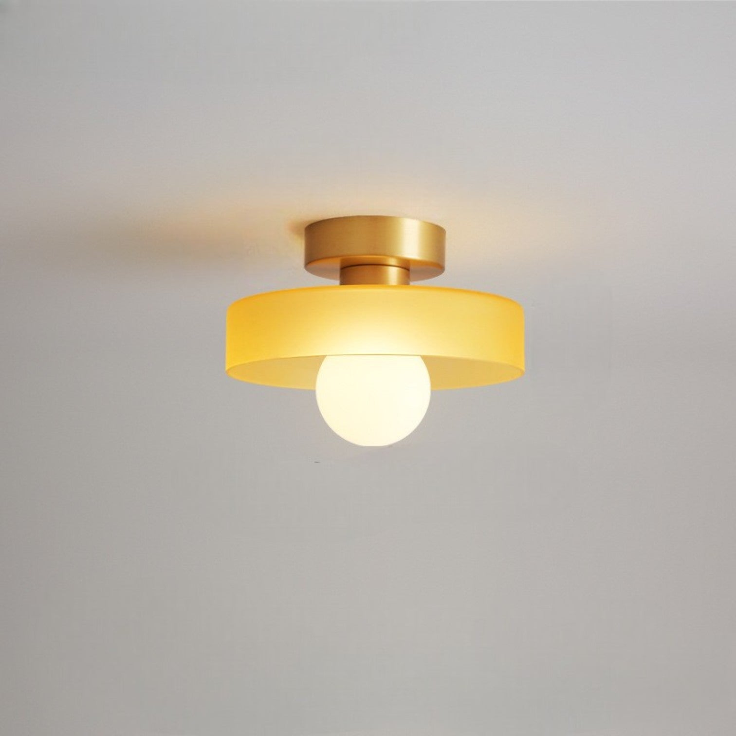 Semi plafoniera LED tonda in vetro con globo