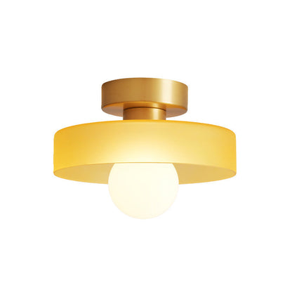 Semi plafoniera LED tonda in vetro con globo