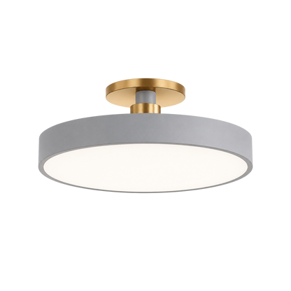 Semi plafoniera rotonda nordica in PVC, ferro e acrilico