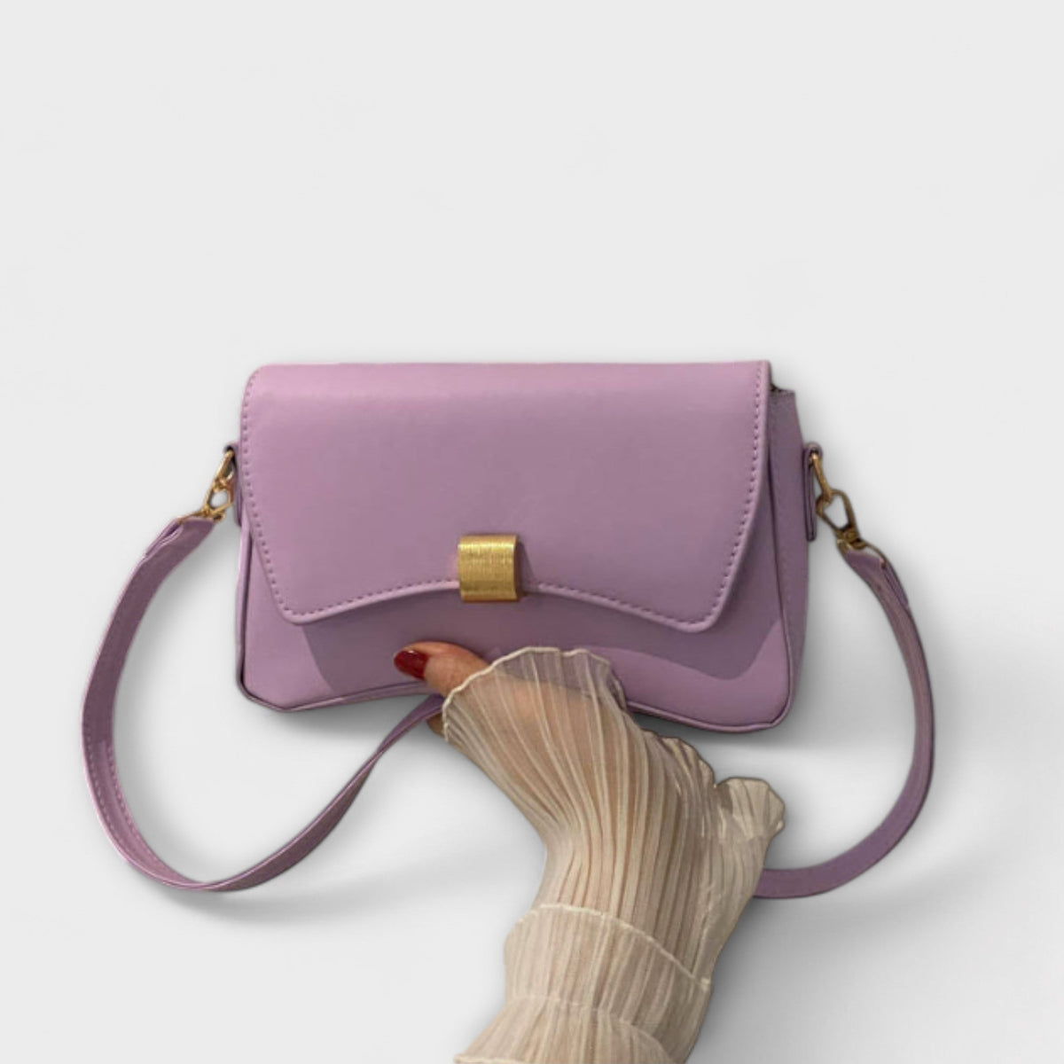 Sestilia borsa a mano donna con patta e manico annodato, foto 5