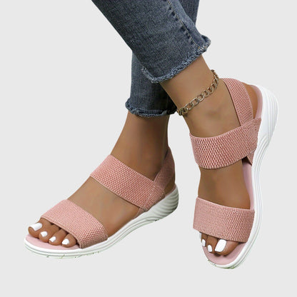 Tarcisia sandali donna con doppia fascia elastica e suola spessa, foto 10