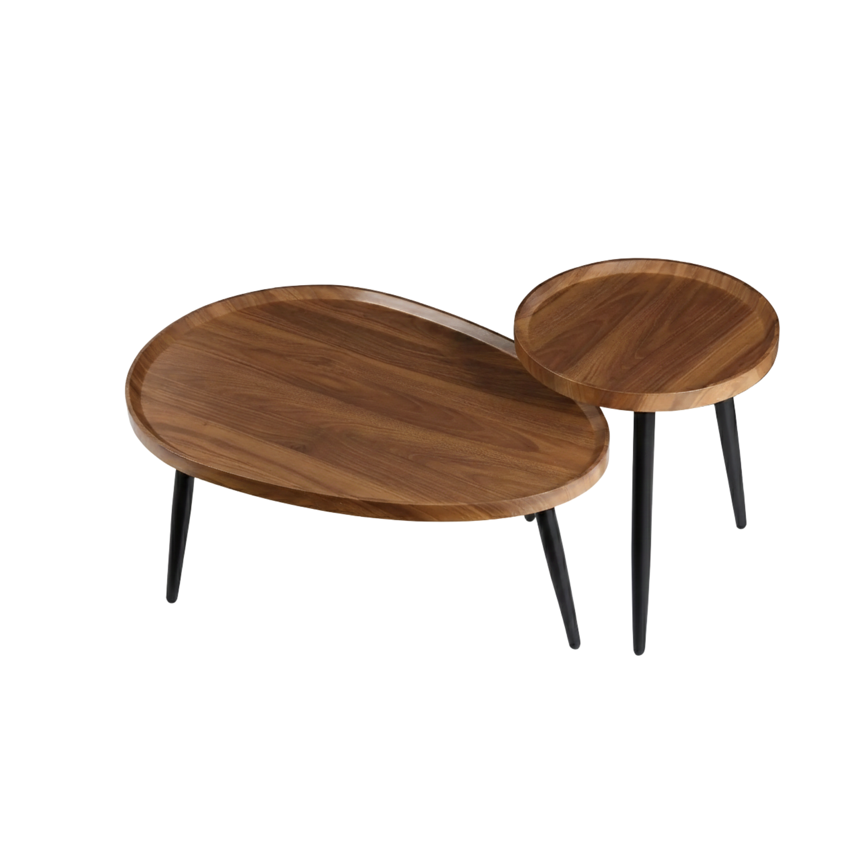 Tavolino in legno dalla forma irregolare