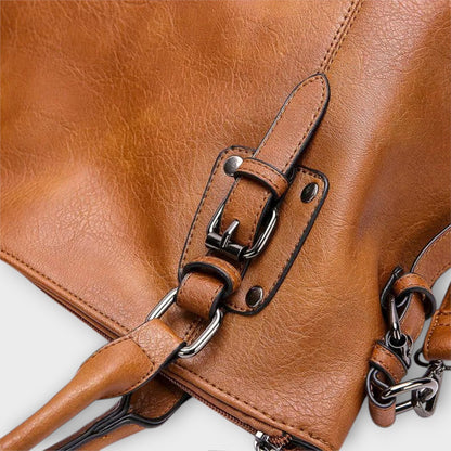 Telma borsa a spalla donna con fibbie e tracolla rimovibile, foto 3