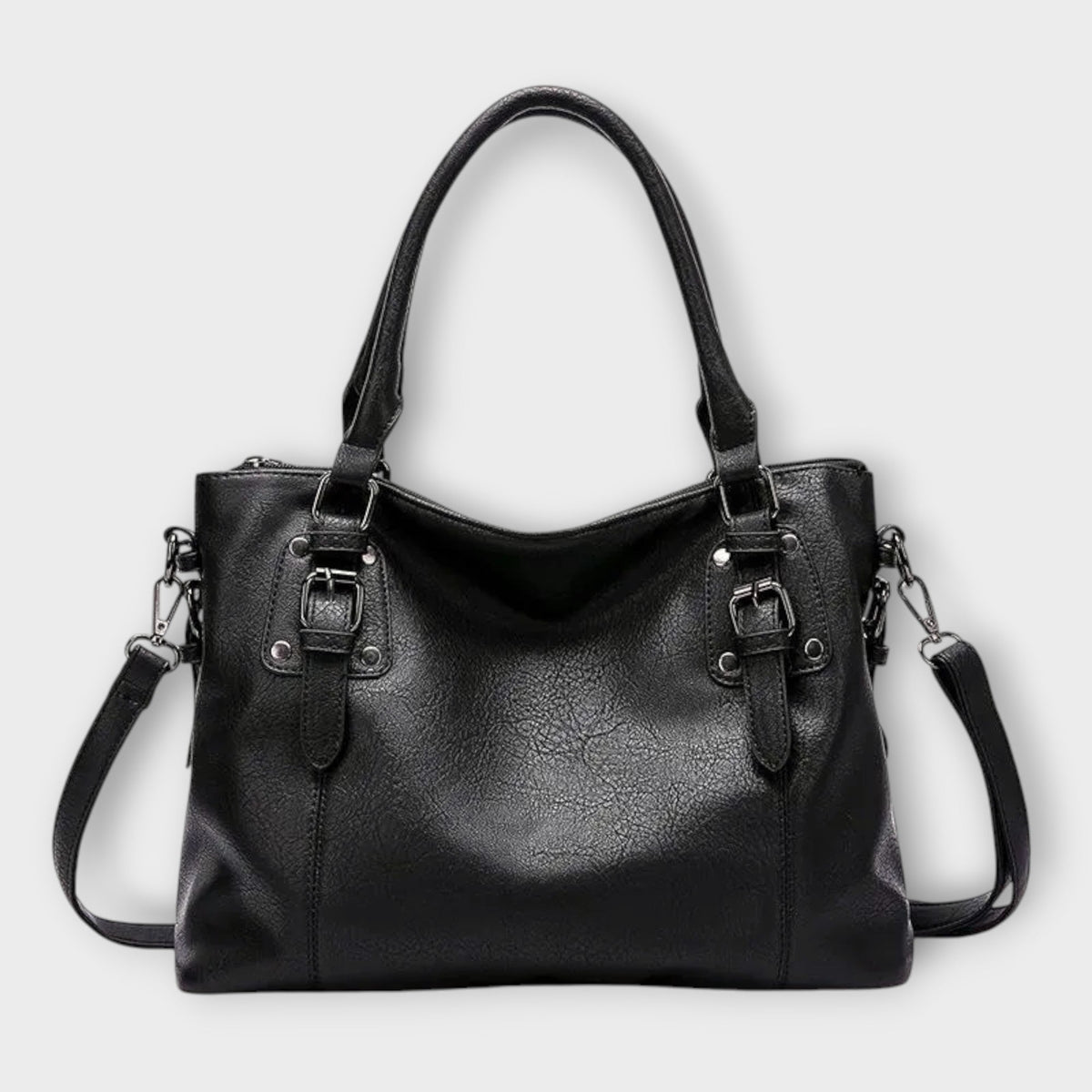 Telma borsa a spalla donna con fibbie e tracolla rimovibile, foto 4