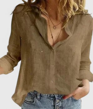 Fulvia | Blusa in lino con bottoni