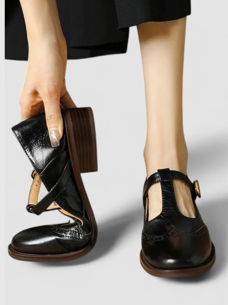 Tullia scarpe mary jane donna con cinturino a t e tacco basso, foto 5