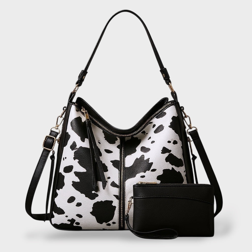 Venera borsa a spalla donna in similpelle con pochette e tracolla regolabile, foto 5
