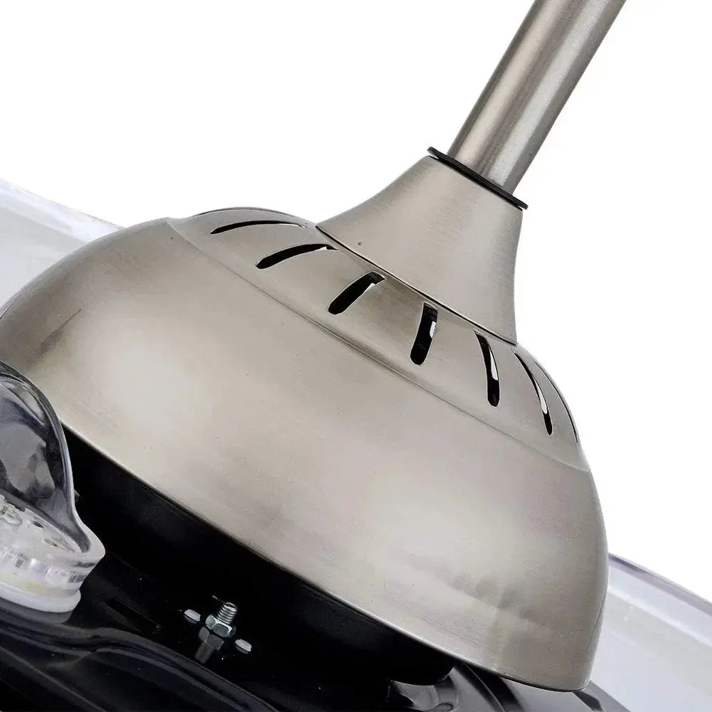 Ventilatore da soffitto con luce Feriya 42" in cristallo - oro e argento