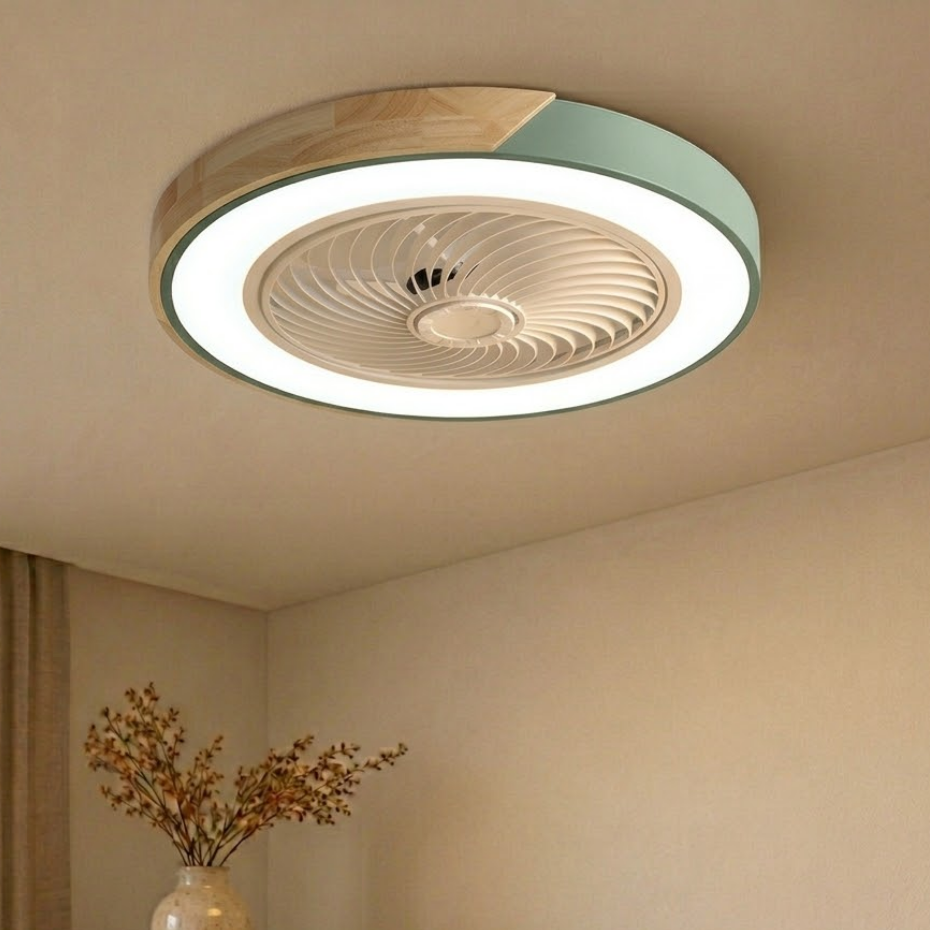 Ventilatore da soffitto con luce LED dimmerabile e sei velocità