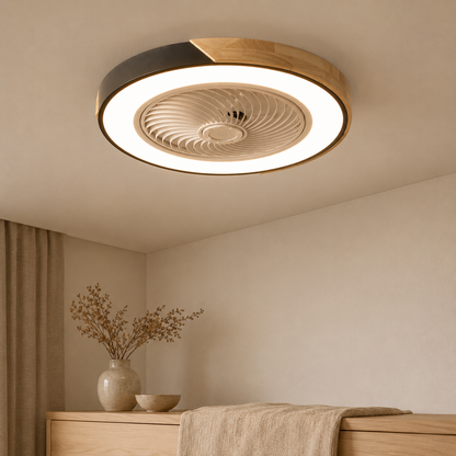 Ventilatore da soffitto con luce LED dimmerabile e sei velocità