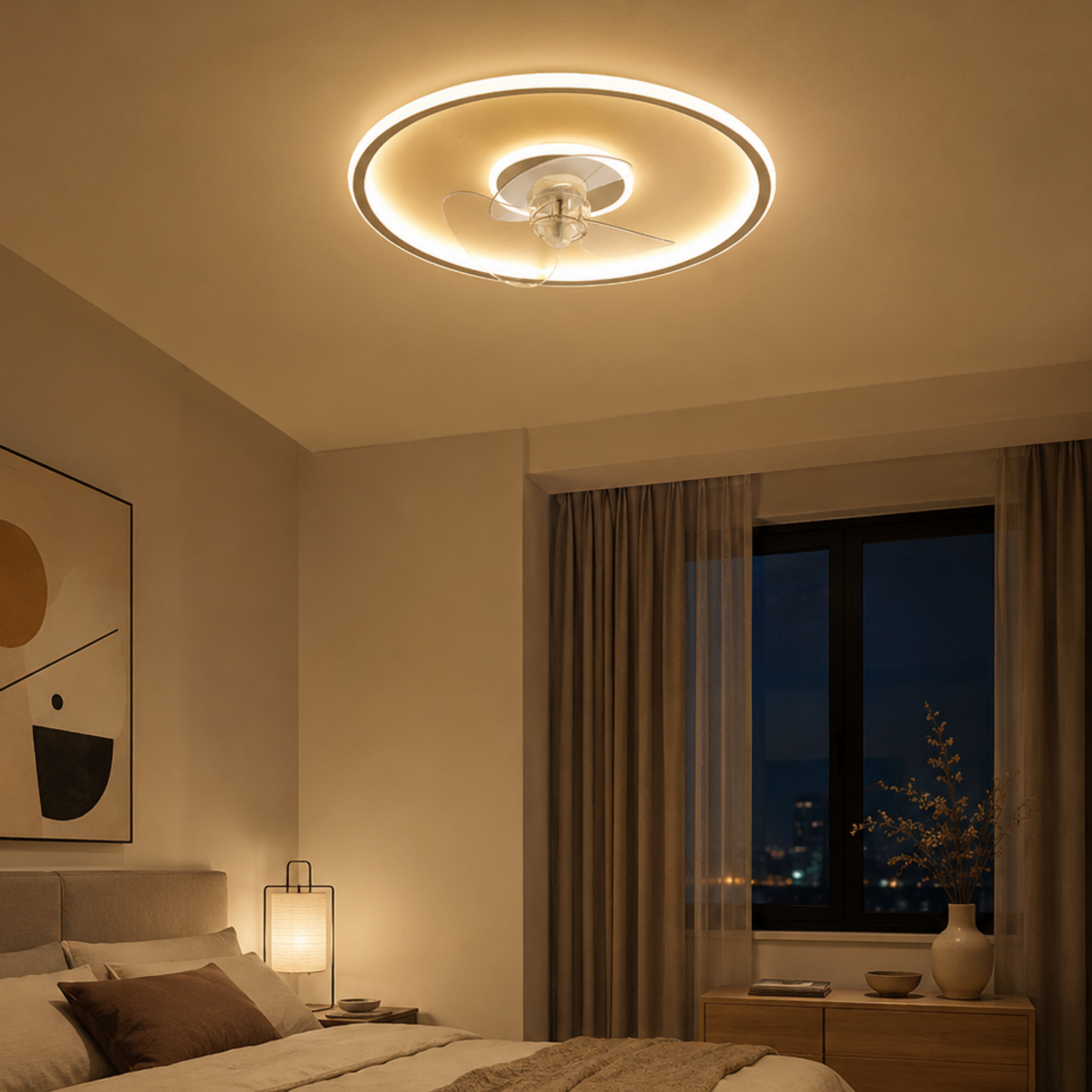 Ventilatore da soffitto con luce LED e telecomando