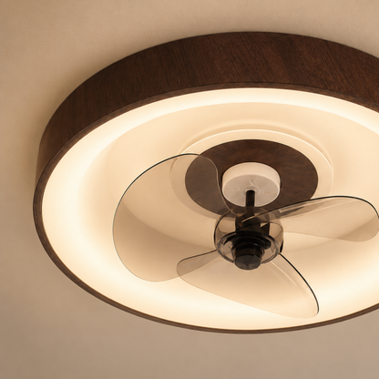 Ventilatore da soffitto con luce LED moderno e minimalista