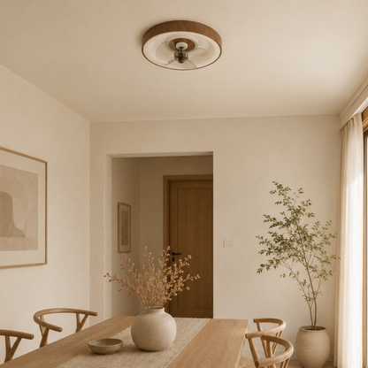 Ventilatore da soffitto con luce LED moderno e minimalista