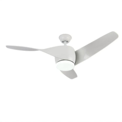 Ventilatore da soffitto con luce moderno con pale curve in legno