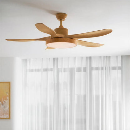 Ventilatore da soffitto con luce moderno in legno con telecomando