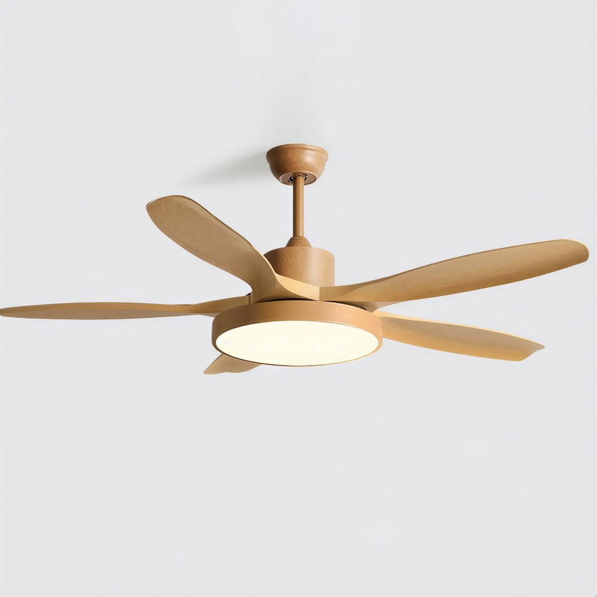 Ventilatore da soffitto con luce moderno in legno con telecomando