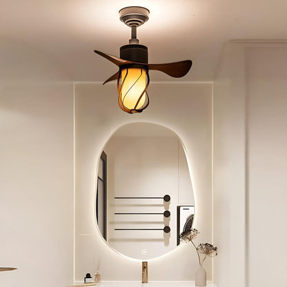 Ventilatore da soffitto con luce vintage e telecomando